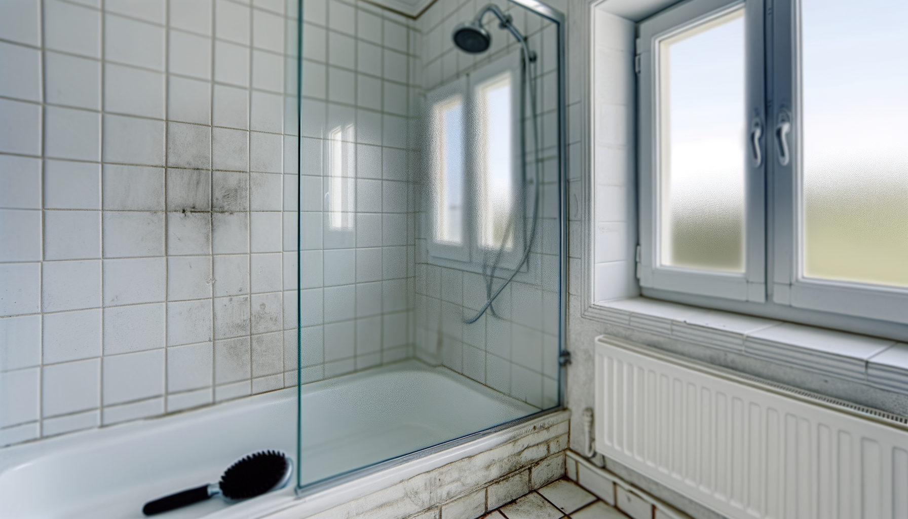 Salle de bain avant nettoyage